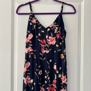 Nine Britton Blue and Pink Sleeveless Slip Dress